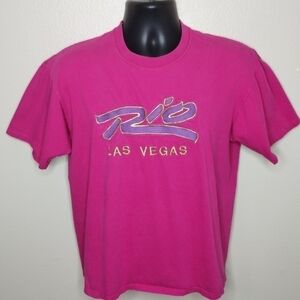 Vintage 80s 90s Rio Las Vegas Adult Medium T-shirt Casino Tee Crew Neck Made USA
